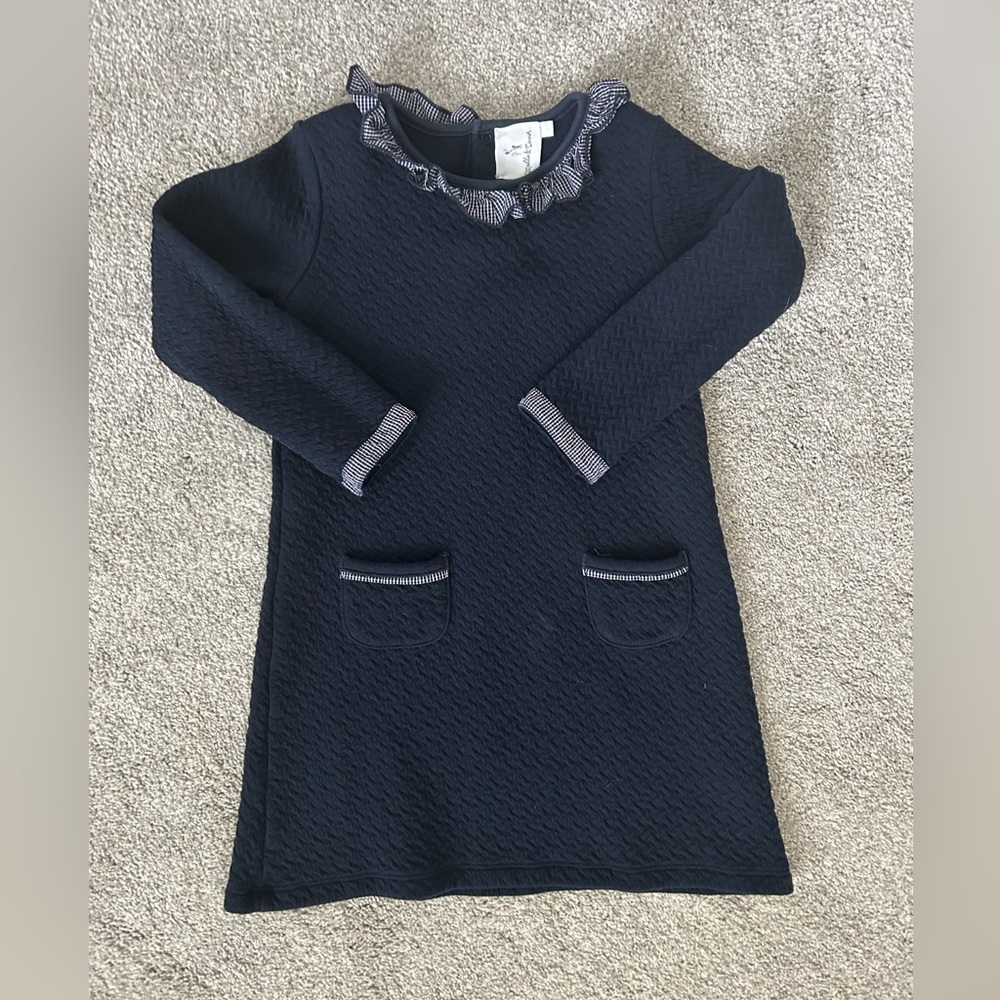 Navy Maddie & Connor Knit Quilted Dress